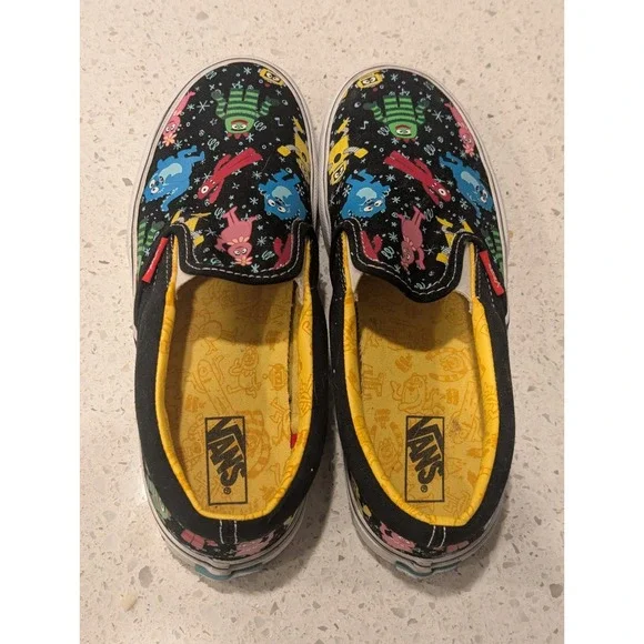 RARE Yo Gabba Gabba Vans Kids Shoes Unisex Size 3.5  Excellent Condition Slip On - Picture 4 of 11